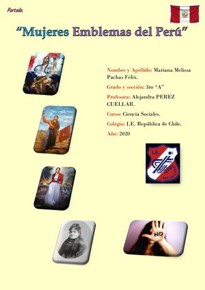 Revista (“Mujeres Emblemas Del Perú”)