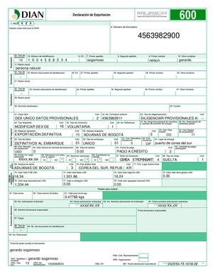 Avocado Pads Declaracion De Exportacion