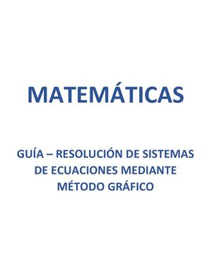 Resolución de sistemas de ecuaciones mediante método gráfico
