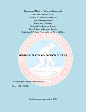 Informe Final de Prácta en Docencia Superior