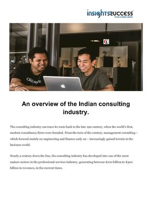 An Overview Of The Indian Consulting Industry