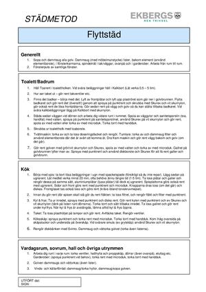 Städmetoder Flyttstäd