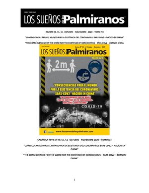 Revista N0 55 4 1 Tomo Iv I Octubre Noviembre 2020 Consecuencias Para El Mundo Por La Existencia Del Coronavirus Srs Cov2 Nacido En China