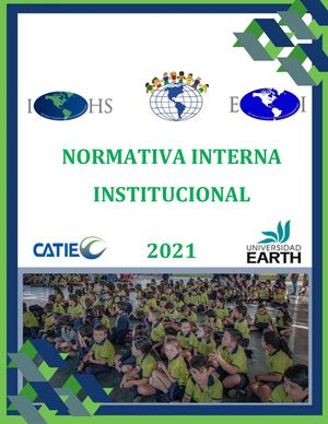 Normativa Interna Institucional Sede Earth 2021