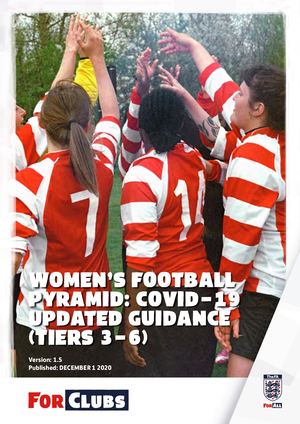 Womens Pyramid Clubs Guidance For Restarting Football