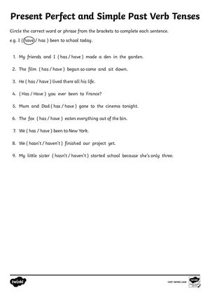 ACTIVITY - Present Perfect And Past Simple