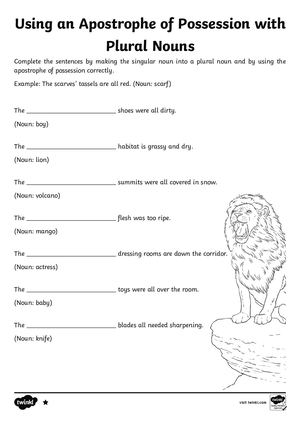 ACTIVITY - POSSESSIVE FORMS