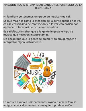 Aprendiendo A Interpretar Canciones Por Medio De La Tecnología