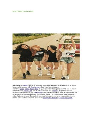 cosas sobre blackpink