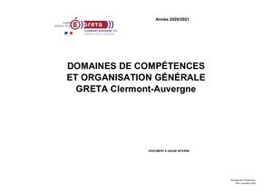 Domaines De Compétences 2020 2021