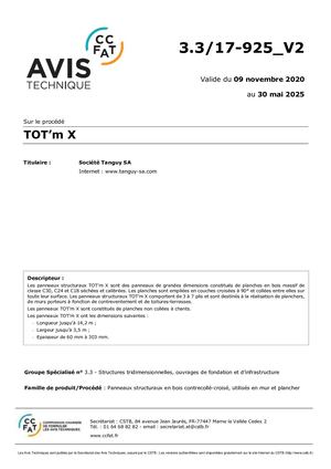 Avis Technique Clt N 3 3 17 925 V2