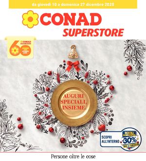 Volantino Conad Superstore Emilia Nord Ovest 10 Dicembre 27 Dicembre 2020
