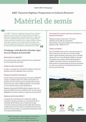 Vaucluse : GIEE couverts végétaux Fiche Julien BOURCHET