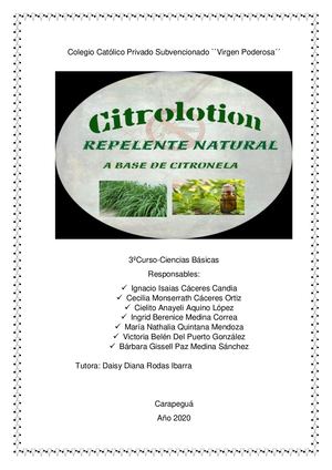 Proyecto Citrolotion Repelente