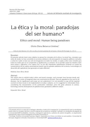 La Ética Y La Moral Paradojas Del Ser Humano