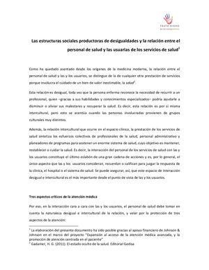 Anexo 4 Estructuras S Productoras De Desigualdad