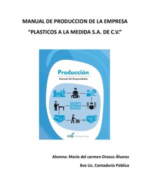 Manual De Produccion De La Empresa