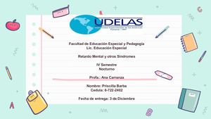 Sindromes, Cuadernillo Retardo Mental