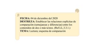 Lectura, Semejanzas Y Diferencias (Ref Ll 3 3 1 )