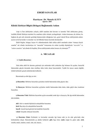 Edebi Sanatlar