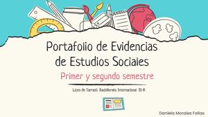 Portafolio De Evidencias De Estudios Sociales Primer Y Segundo Semestre