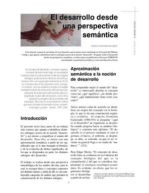 El desarrollo desde una perspectiva semantica
