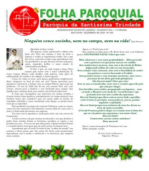 Folha Paroquial da Santíssima Trindade - Dezembro/2020