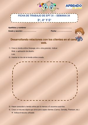 Ficha De Trabajo 31 Semana 34