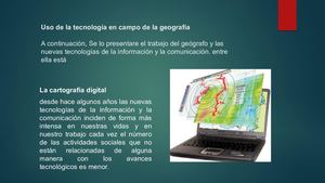 Uso de la tecnología en campo de la geografía