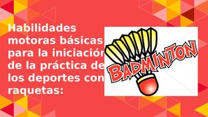 Cartilla: Bádminton