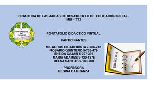 Didáctica de las Áreas de Educación inicial