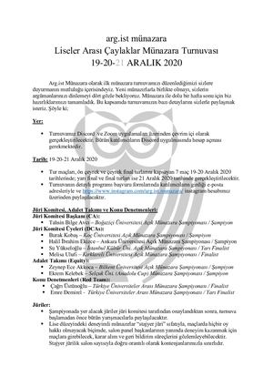 Arg Ist ÇAylaklar Münazara ŞAmpiyonası