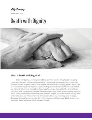 Death with Dignity