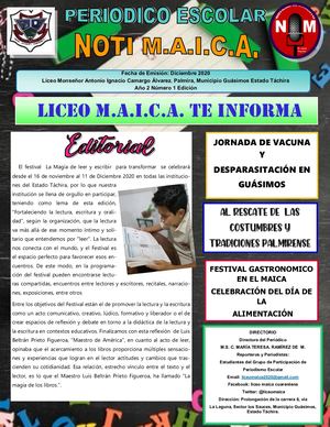 NOTIMAICA  TRIMESTRE 2020