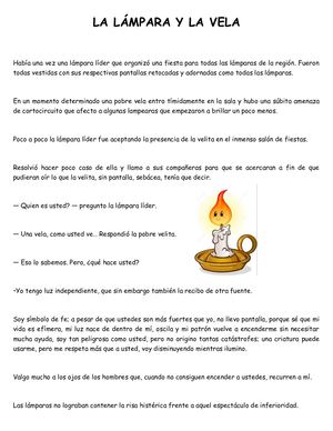La Lámpara Y La Vela Cuento
