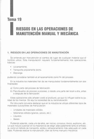Riesgos Mecanicos- Tecnicas De Prevencion De Riesgos Laborales