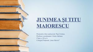 Junimea ȘI Titu Maiorescu