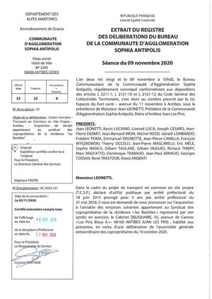BC 2020 131 SAF - TCSP Antibes Acq Terrain Rés Les Bastides