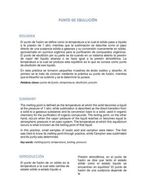 punto de ebullición