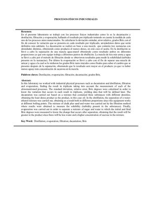 Procesos Físicos Industriales