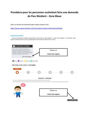 Procédure - Demande de Pass-résident