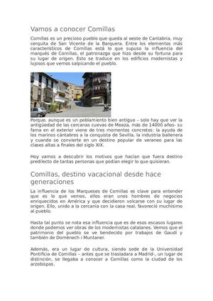 Vamos A Conocer Comillas
