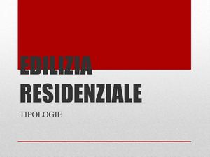 Tipologie Abitative