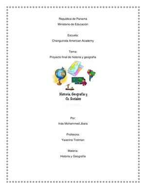 Historia Y Geografía (1,2 Y 3 Trimestre)