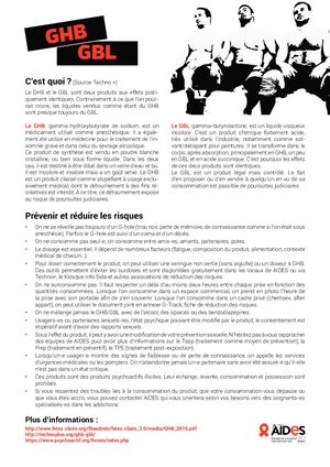 Chemsex - Affiche GHB-GBL