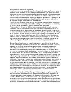 “Frida Kahlo El Mundo Es Una Cama, Ensayo