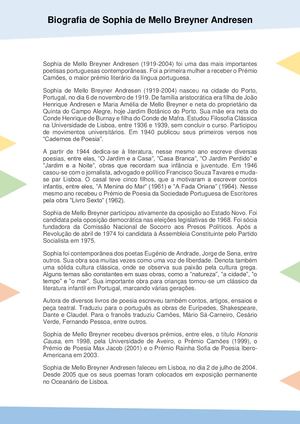 Biografia De Sophia De Mello Breyner