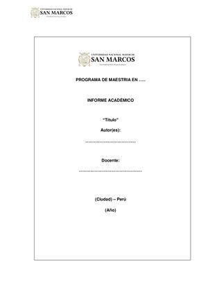 Estructura Del Informe Académico