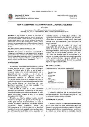 1 1 Toma De Muestras De Suelos Evaluacion De Fertilidad Del Suelo Walter Osorio