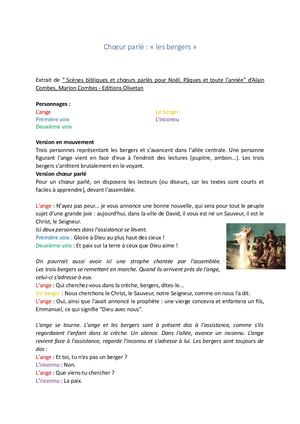 Noël - Chœur Parlé.